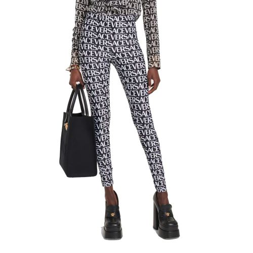 Elastane Women's Leggings - Versace - Modalova