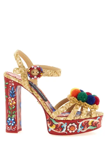 Viscose Stiletto Heel Women's Sandals - Dolce & Gabbana - Modalova