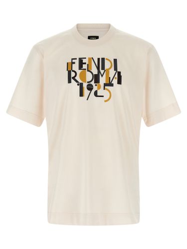 Fendi White Cotton Men's T-Shirt - Fendi - Modalova