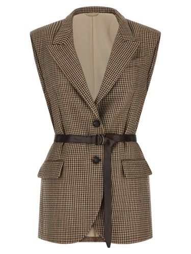 Virgin Wool Sleeveless Women's Jacket - Brunello Cucinelli - Modalova