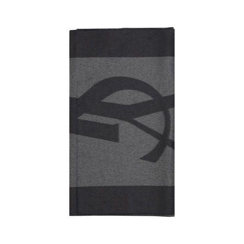 Saint Laurent Gray Silk Men's Scarf - Saint Laurent - Modalova