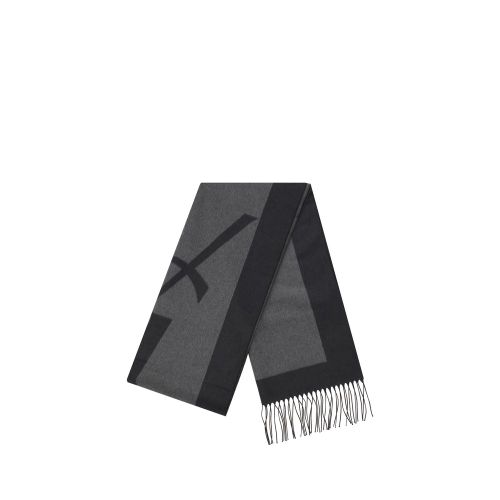 Saint Laurent Gray Silk Men's Scarf - Saint Laurent - Modalova