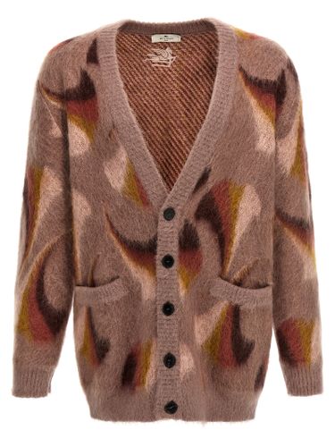 Etro Multicolor Wool Men's Cardigan - Etro - Modalova