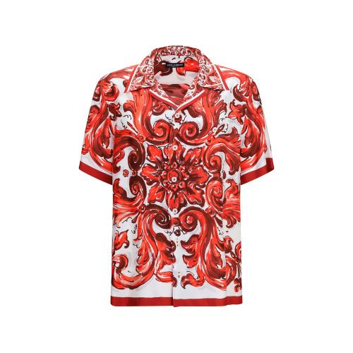 Silk Pattern Men's Shirt - Dolce & Gabbana - Modalova
