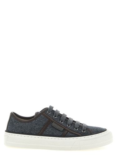 Virgin Wool Low Top Women's Sneakers - Brunello Cucinelli - Modalova