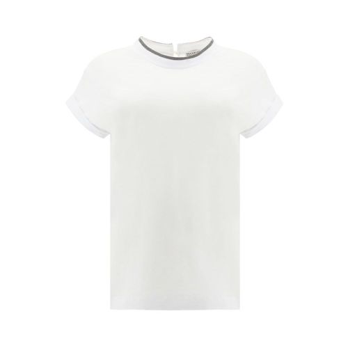 Elastane Women's T-Shirt - Brunello Cucinelli - Modalova