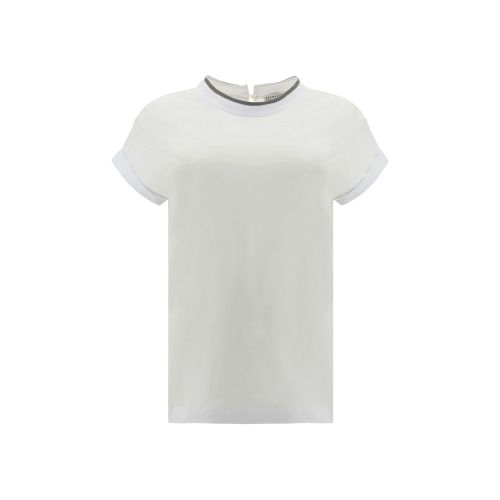 Elastane Women's T-Shirt - Brunello Cucinelli - Modalova