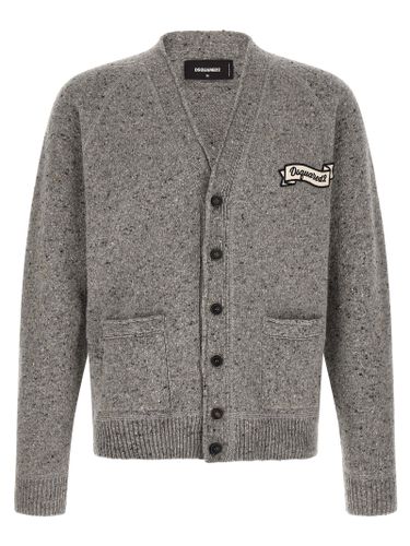 Dsquared² Gray Wool Men's Cardigan - Dsquared² - Modalova