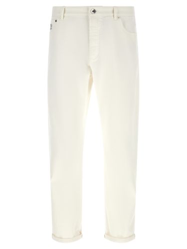 Cotton Cropped Men's Jeans - Brunello Cucinelli - Modalova