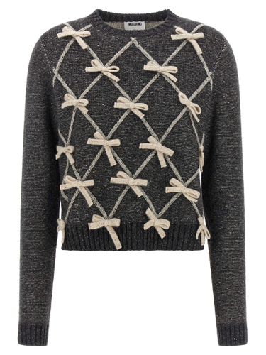 Moschino Gray Wool Women's Cardigan - Moschino - Modalova