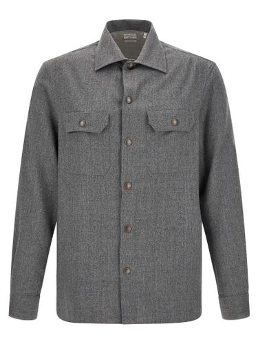 Virgin Wool Men's Blouse - Brunello Cucinelli - Modalova