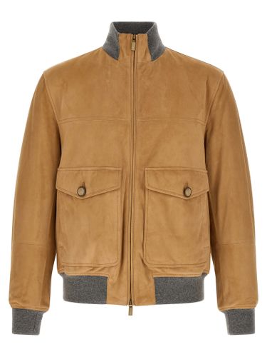 Lamb Leather Leather Men's Jacket - Brunello Cucinelli - Modalova