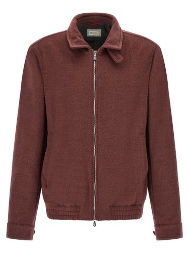 Virgin Wool Men's Bomber - Brunello Cucinelli - Modalova