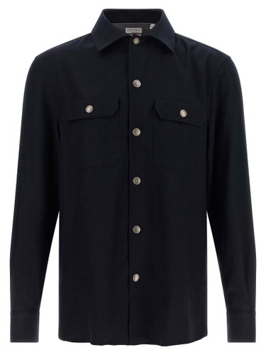 Virgin Wool Men's Blouse - Brunello Cucinelli - Modalova