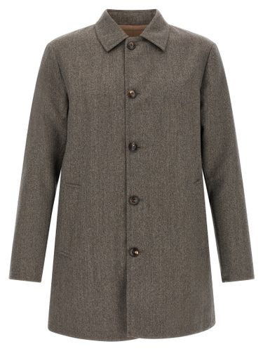 Pal Zileri Brown Wool Men's Coat - Pal Zileri - Modalova