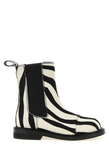 Calfskin Ankle Women's Boots - Moschino - Modalova