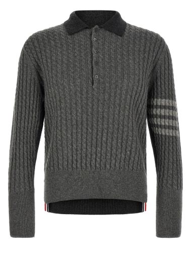 Virgin Wool Polo Men's Shirt - Thom Browne - Modalova