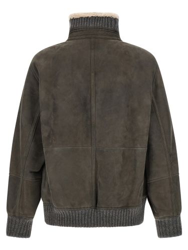 Lamb Leather Leather Men's Jacket - Brunello Cucinelli - Modalova
