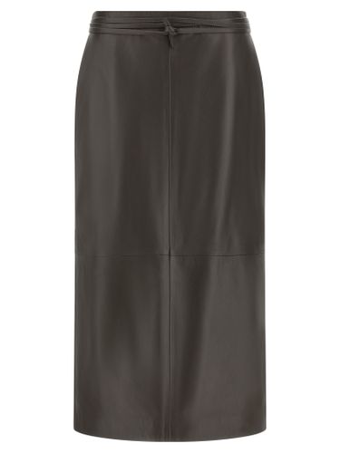 Lamb Leather Midi Women's Skirt - Alberta Ferretti - Modalova