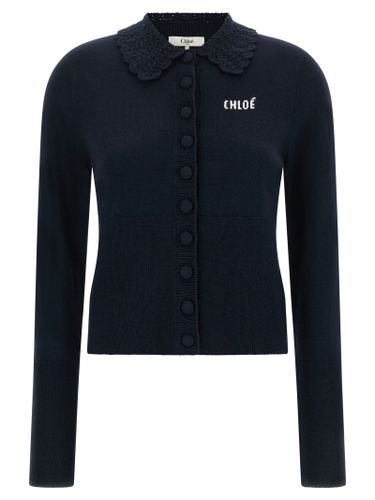 Chloé Blue Wool Women's Cardigan - Chloé - Modalova