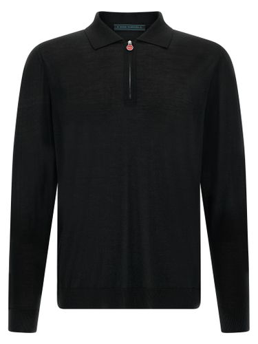 Kiton Black Wool Polo Men's Shirt - Kiton - Modalova