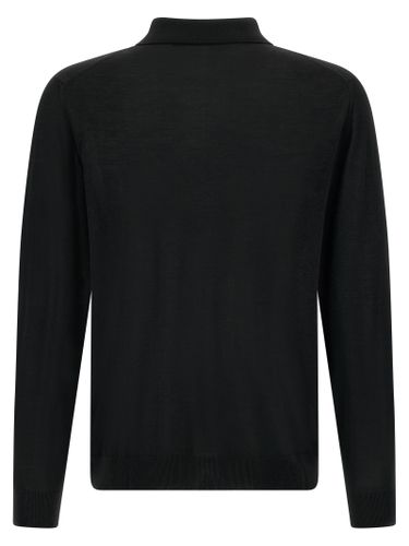 Kiton Black Wool Polo Men's Shirt - Kiton - Modalova