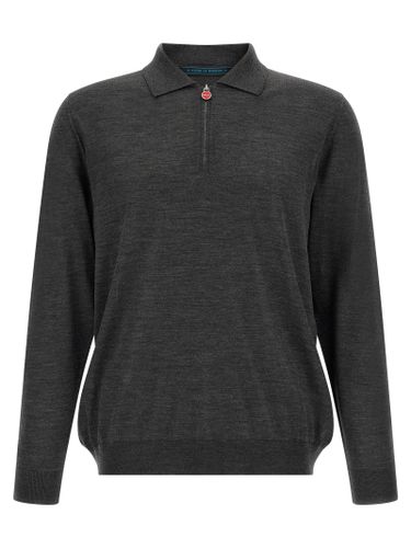Kiton Gray Wool Polo Men's Shirt - Kiton - Modalova