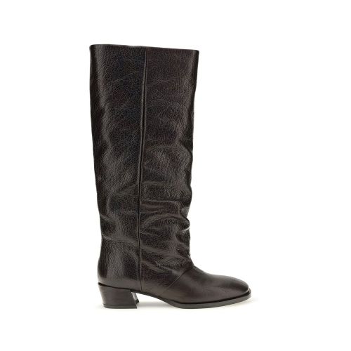 Calf Leather Bos Taurus Flat Women's Boots - P.A.R.O.S.H. - Modalova