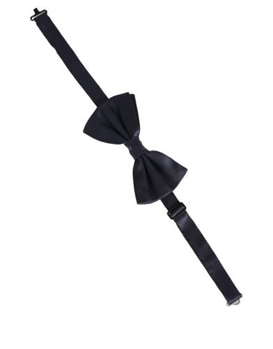 Dark 100% Silk Adjustable Neck Papillon Bow Men's Tie - Dolce & Gabbana - Modalova