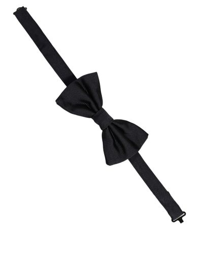 Men Dark Blue 100% Silk Adjustable Neck Papillon Bow Men's Tie - Dolce & Gabbana - Modalova