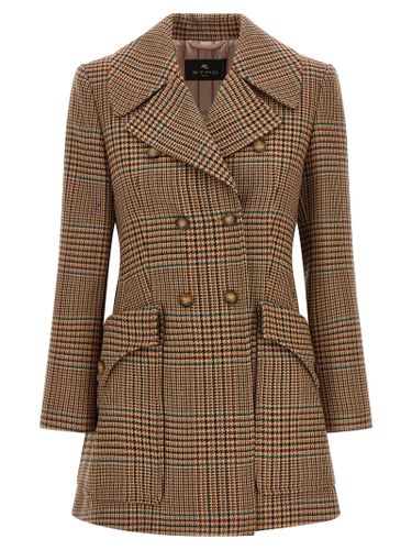 Etro Brown Wool Women's Coat - Etro - Modalova