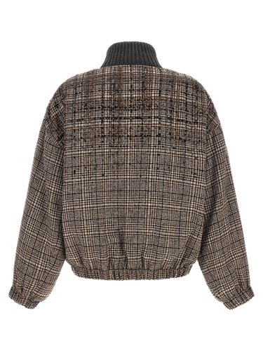 Alpaca Leather Women's Bomber - Brunello Cucinelli - Modalova