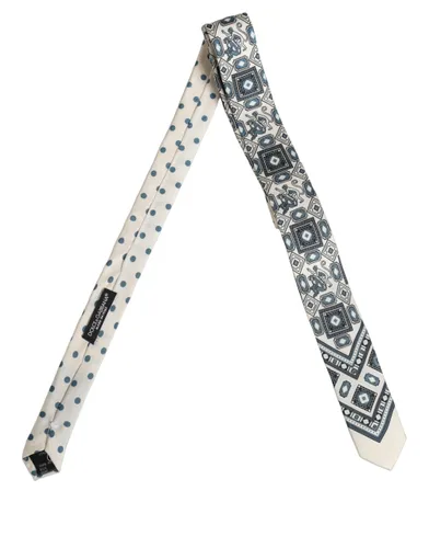 Men Blue Geometric Adjustable Men'sd NeckMen's Men's Tie - Dolce & Gabbana - Modalova