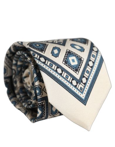 Men Blue Geometric Adjustable Men'sd NeckMen's Men's Tie - Dolce & Gabbana - Modalova