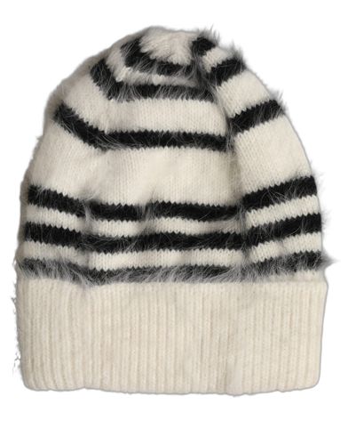 White Striped Angora Knitted Beanie One Size Women's Hat - Dolce & Gabbana - Modalova