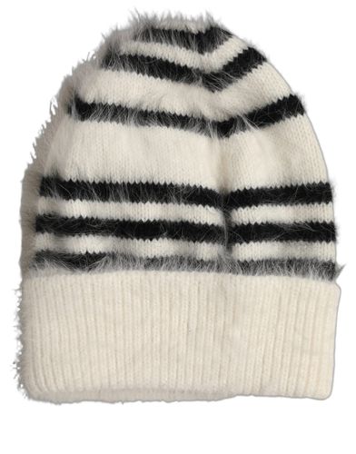 White Striped Angora Knitted Beanie One Size Women's Hat - Dolce & Gabbana - Modalova