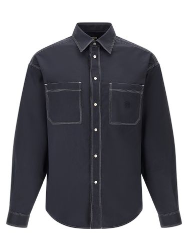 Fendi Blue Cotton Men's Blouse - Fendi - Modalova