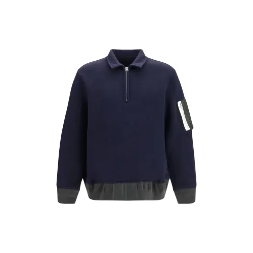Sacai Blue Cotton Polo Men's Shirt - Sacai - Modalova