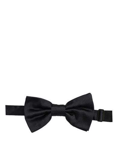 Men Dark Blue 100% Silk Adjustable Neck Papillon Bow Men's Tie - Dolce & Gabbana - Modalova