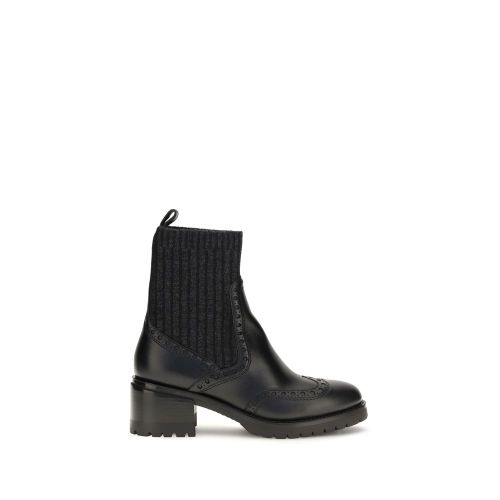 Calf Leather Bos Taurus Ankle Women's Boots - Santoni - Modalova