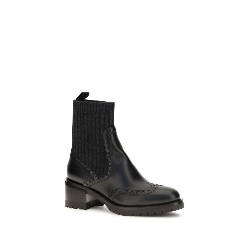 Calf Leather Bos Taurus Ankle Women's Boots - Santoni - Modalova