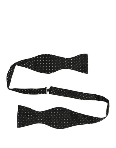 White Polka Dot Adjustable Neck Papillon Bow Men's Tie - Dolce & Gabbana - Modalova
