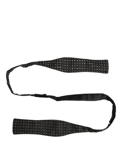 White Polka Dot Adjustable Neck Papillon Bow Men's Tie - Dolce & Gabbana - Modalova