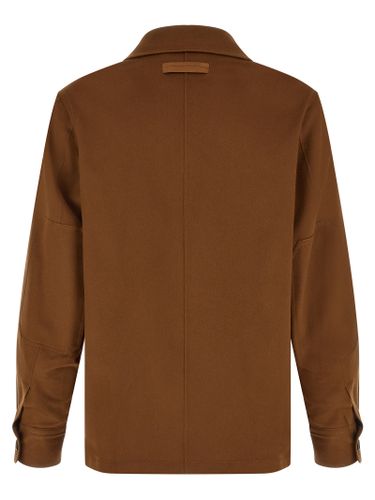 ZEGNA Brown Cashmere Men's Blouse - ZEGNA - Modalova