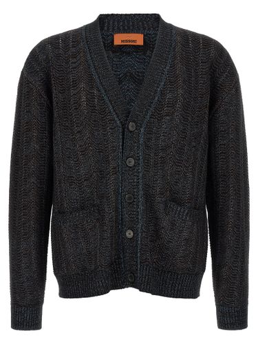 Missoni Blue Viscose Men's Cardigan - Missoni - Modalova