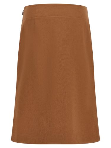 Linen Midi Women's Skirt - Fendi - Modalova