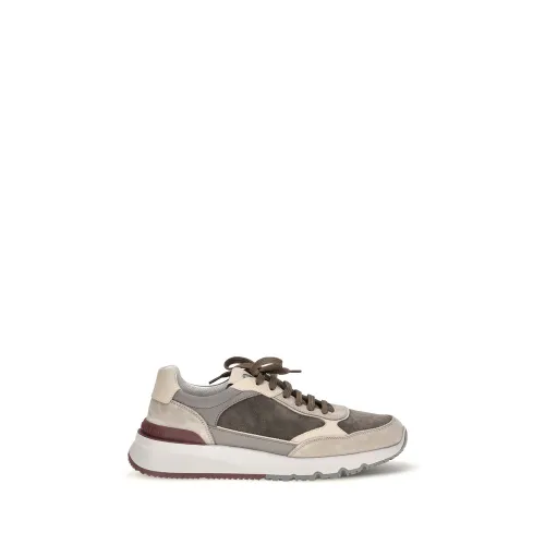 Calf Leather Bos Taurus Athletic Men's Sneakers - Brunello Cucinelli - Modalova