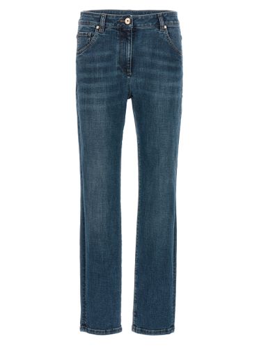 Cotton Straight-Leg Women's Jeans - Brunello Cucinelli - Modalova