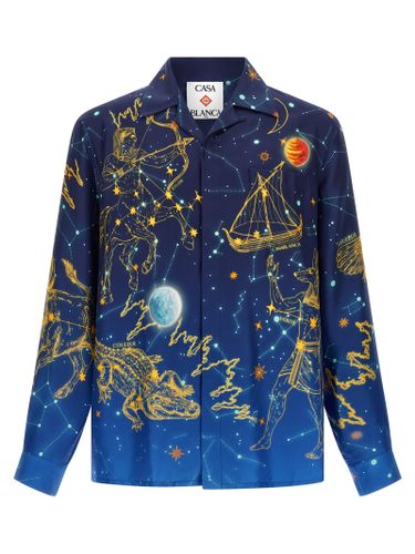 Casablanca Blue Silk Men's Blouse - Casablanca - Modalova