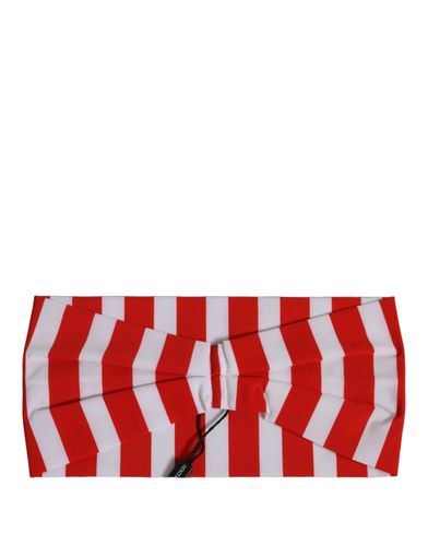 Red White Stripes Nylon Head Wrap One Size Women's Headband - Dolce & Gabbana - Modalova